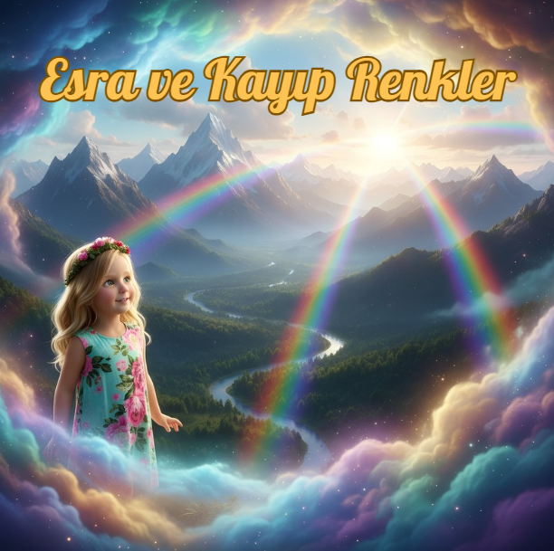 Örnek PDF kitap kapağı - Esra ve Kayıp Renkler hikaye kitabı